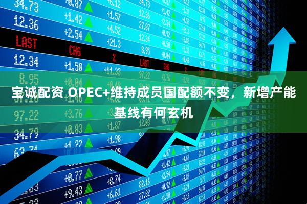 宝诚配资 OPEC+维持成员国配额不变，新增产能基线有何玄机